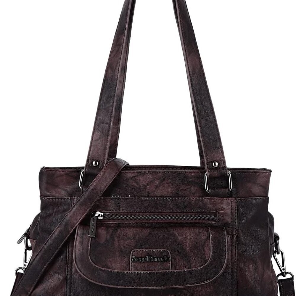Women Hobo Tote Bag Soft Wash PU Leather Large Capacity Crossbody
